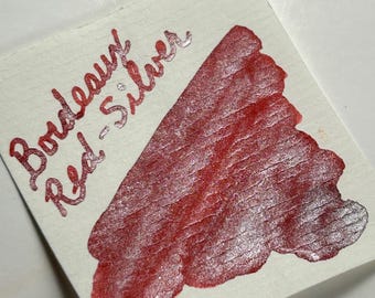 De Atramentis Fountain Pen Ink 45ml - Bordeaux Red-Silver - Pearlescent Ink