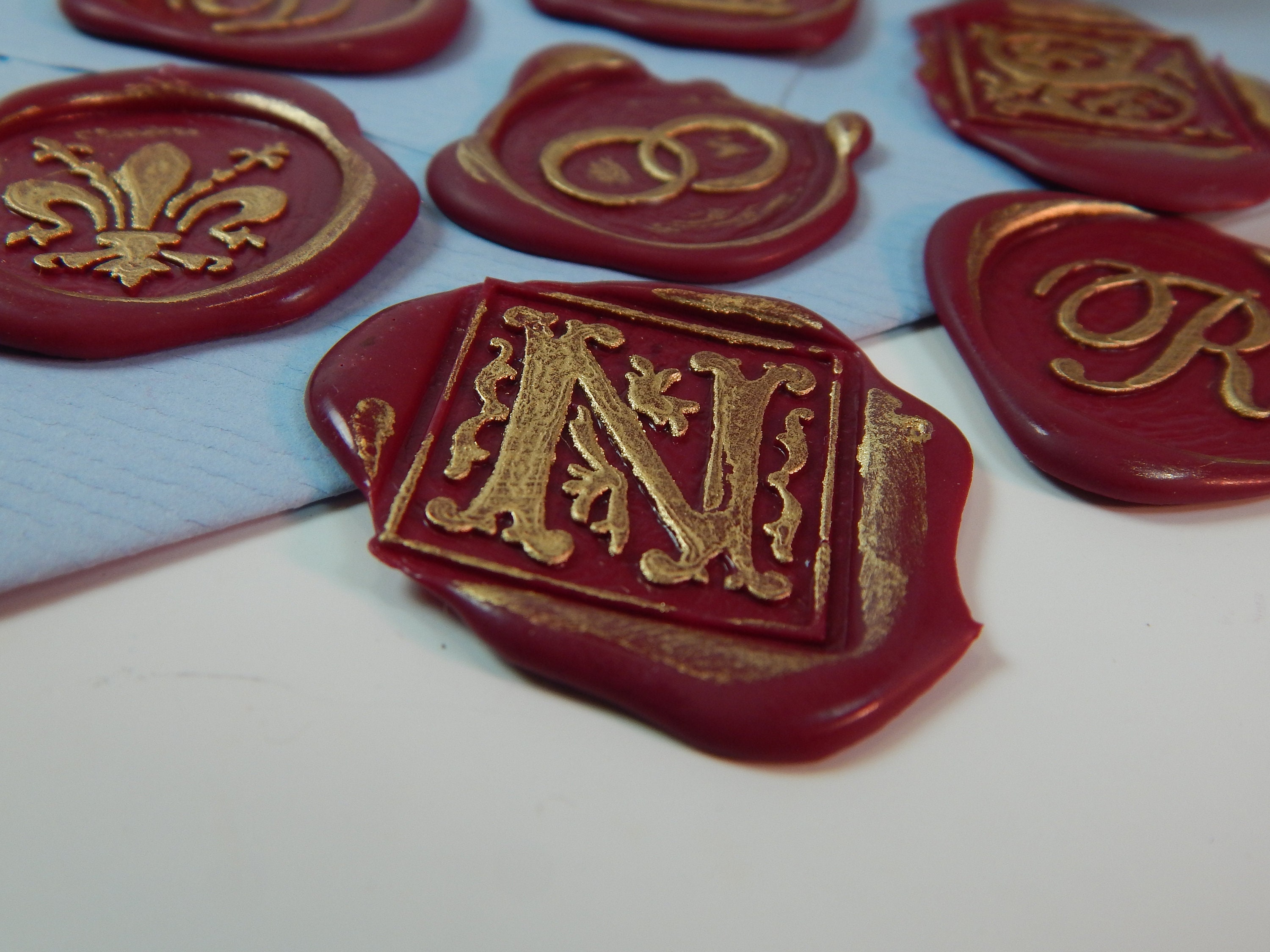 Bortoletti Gothic - Letter Pewter Seals for Wax