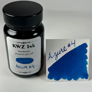 KWZ Fountain Pen Ink 60ml - Azure #4 - Standard Ink