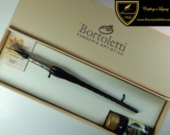 Bortoletti Murano Glass Twisted Glass Pen with Removeable Glass Nib  - SET32S