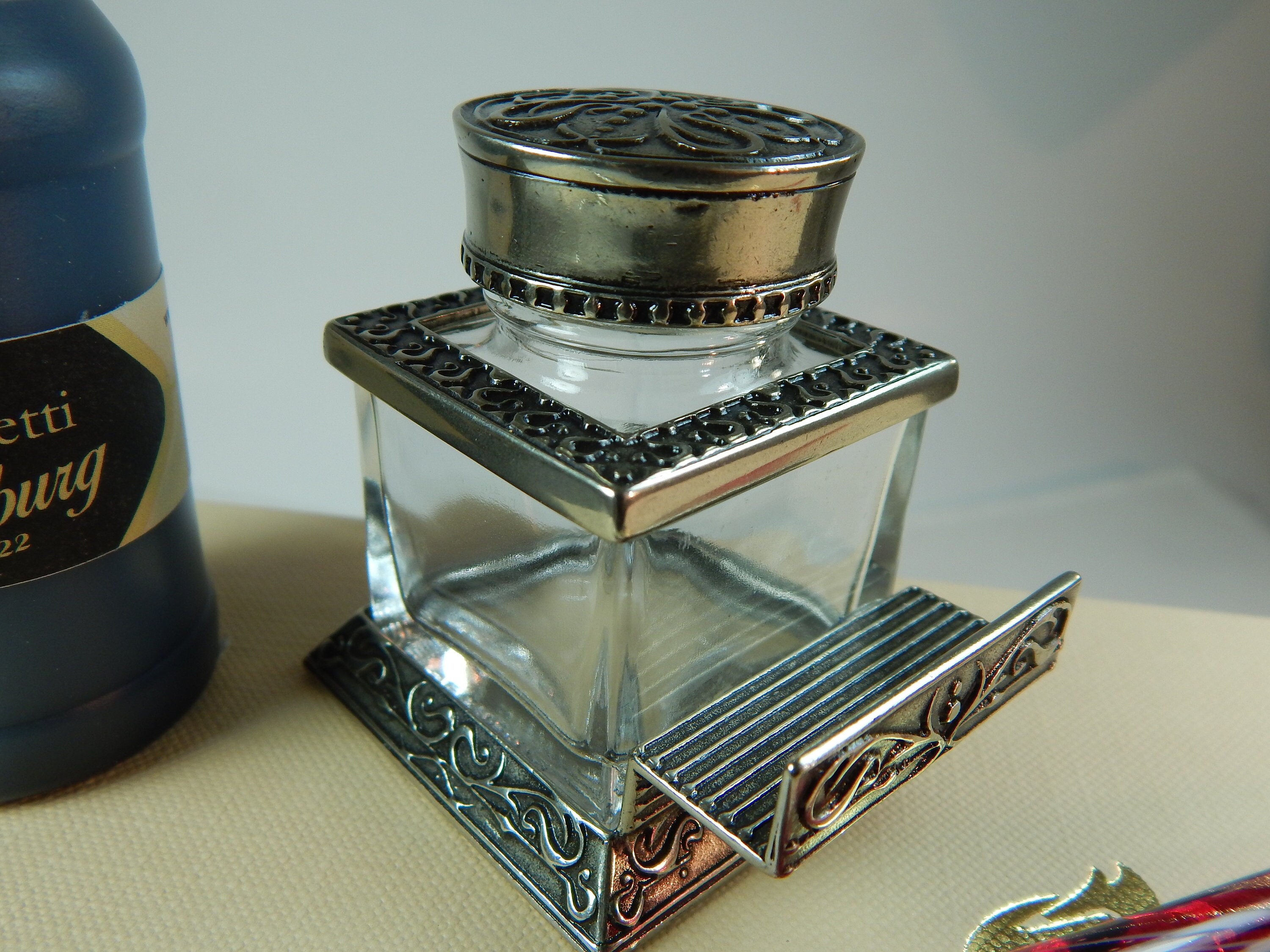 Bortoletti Murano Glass Dip Pen With Bronze Nib Holder Set Etsy