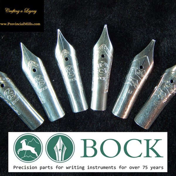 Bock 180 Steel Fountain Pen Nibs - #5 - Six Tips to Choose From