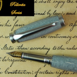 Pollentia Fountain Pen with White Aluminum Composite - FP10216