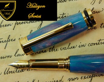Halcyon Fountain Pen with Spring Festival Acrylic - Free Shipping - #FP10204
