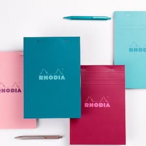 Rhodia Colors Notepad - Graph - 80 Sheets - 6"x8 1/4" - Four Colors