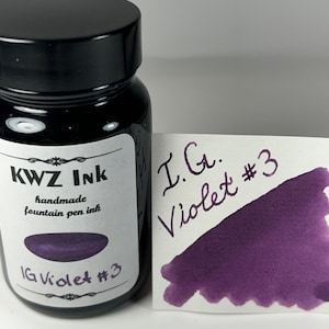 KWZ Fountain Pen Ink 60ml - IG Violet #3 - Permanent/Document Ink