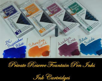 Private Reserve Fountain Pen Ink - Ink Cartridges - 12 Pack of Cartridges