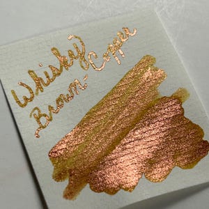 De Atramentis Fountain Pen Ink 45ml - Whisky Brown-Copper - Pearlescent Ink