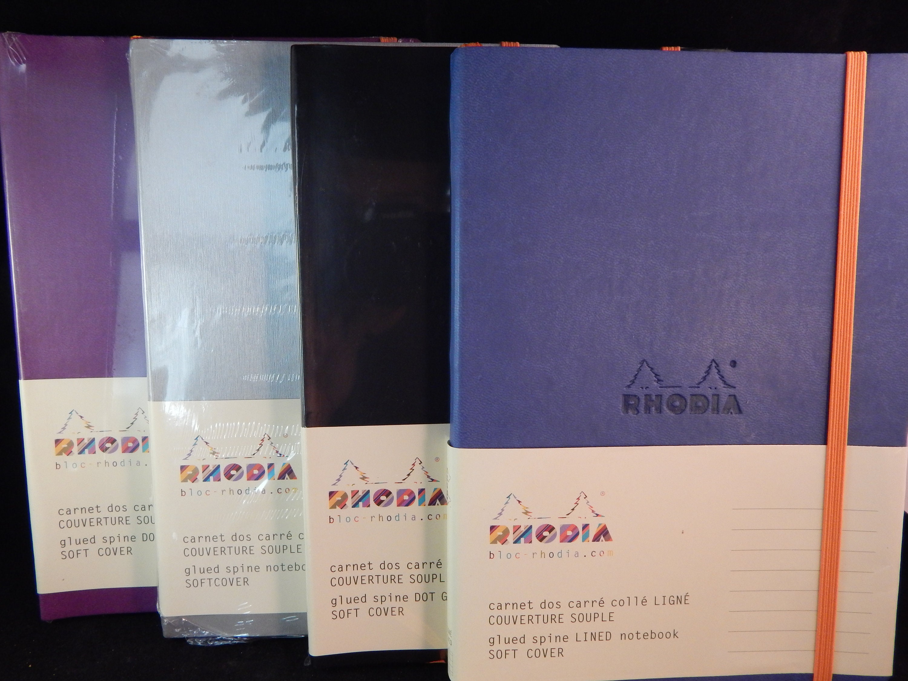 Rhodia Soft Cover Rhodiarama Carnets, 6 x 8 1/4 A5, Noir, Ligné ou