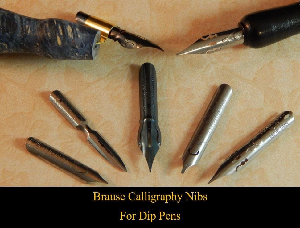 Joseph Gillott 303 Dip Pen Nibs, Set of 3, Genuine Antique Bronze