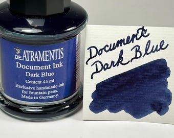 De Atramentis Fountain Pen Ink 45ml - Dark Blue - Permanent/Document Ink