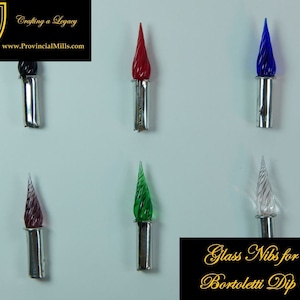 Murano Glass Nibs for Bortoletti Dip Pens - Six Color Choices