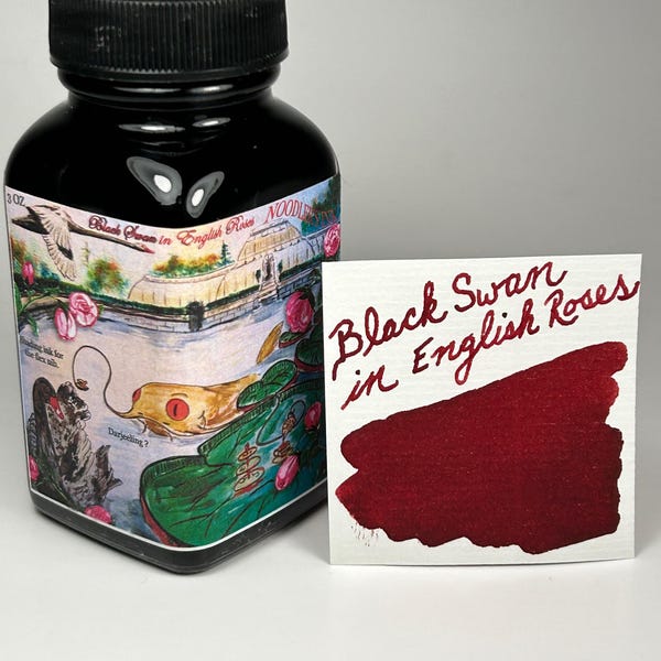 Noodler's Fountain Pen Ink - Black Swan in English Roses - 3oz