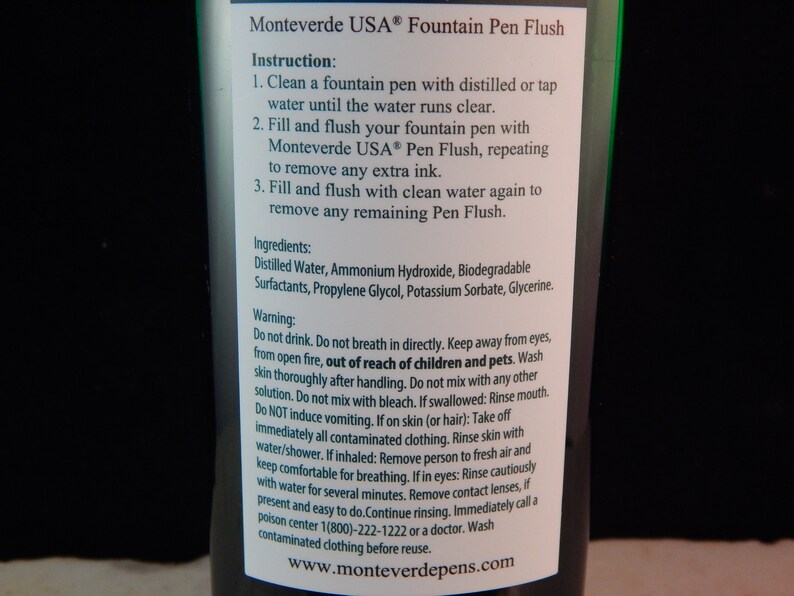 Monteverde Fountain Pen Flush 8oz Etsy
