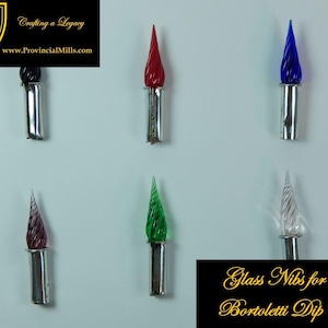 Murano Glass Nibs for Bortoletti Dip Pens - Six Color Choices
