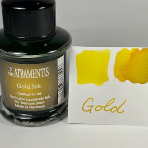 De Atramentis Fountain Pen Ink 45ml - Gold - Standard Ink