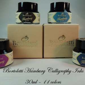 Bortoletti Hamburg Calligraphy Ink (For Dip Pens) - 11 Colors - 30ml Bottles - COMP09