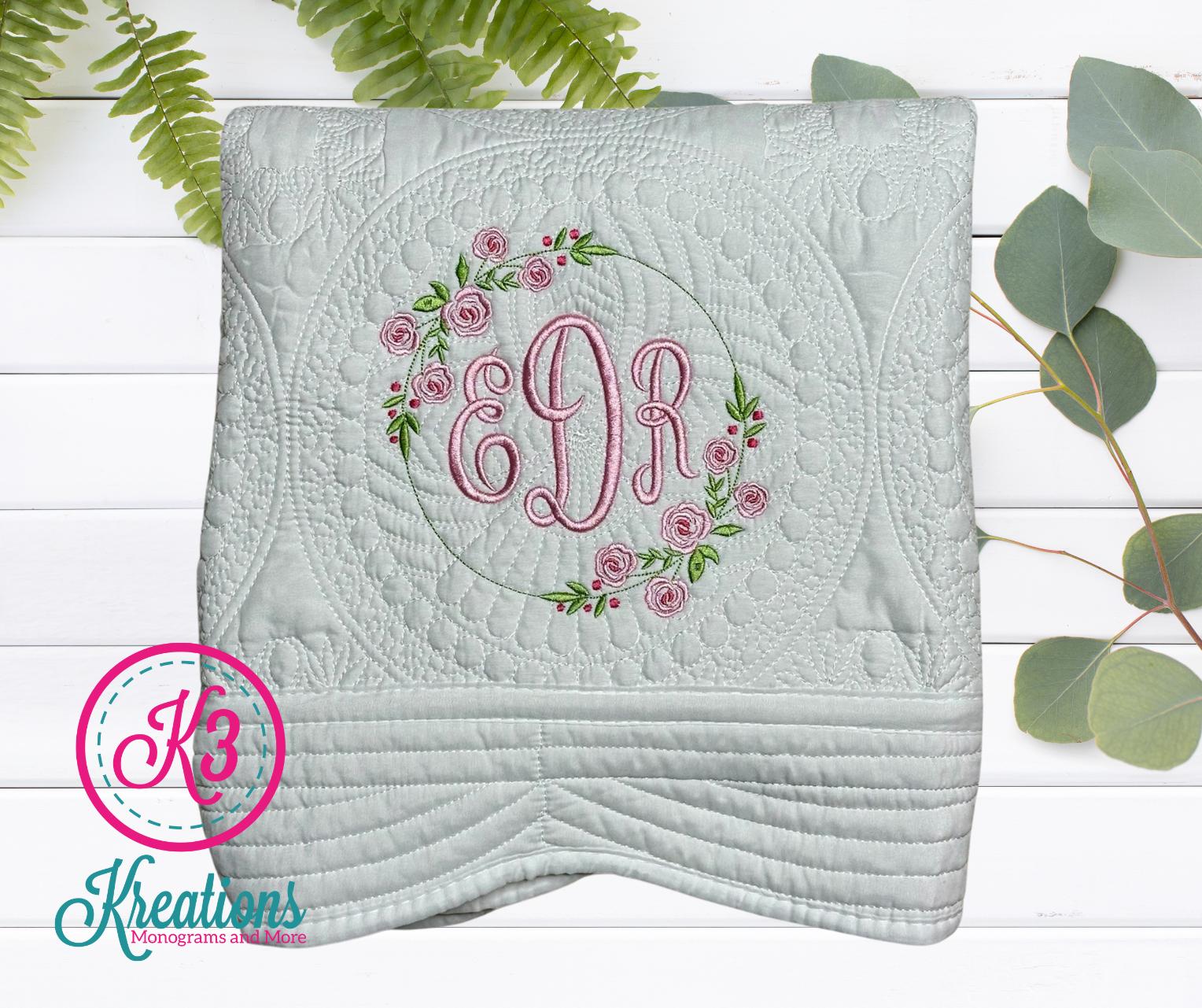 Quilted Monogram Embroidered Monogram Baby Quilt, Antique White Personalized Blanket - Etsy