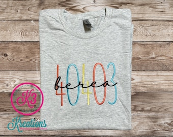Camiseta con código postal bordado, camiseta personalizada de la ciudad, regalo personalizado