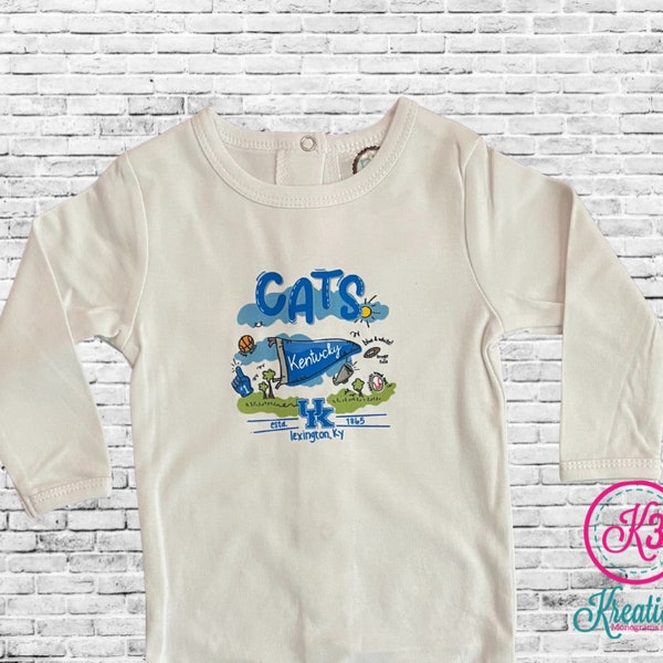 Baby Kentucky Cats Football Onesie, Kentucky Wildcats Onesie, CATS Onesie, Baby Gift, Newborn Gift, Baby Shower Gift, Custom Gift