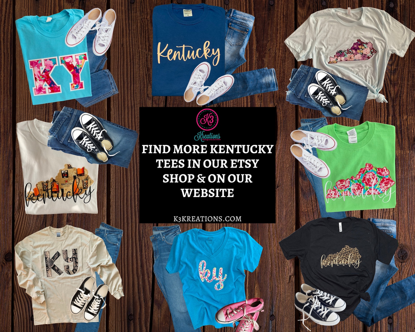 Adult Kentucky Embroidered Navy Short Sleeve Tee, Kentucky Shirt