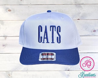 CATS Puff Embroidered Baseball Cap, Kentucky Wildcats, Mid Profile