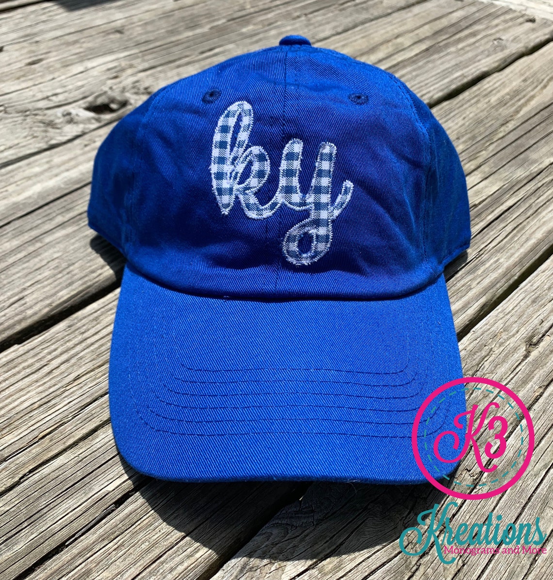 KY Gingham Royal Blue Ball Cap Kentucky Ball Cap Kentucky - Etsy