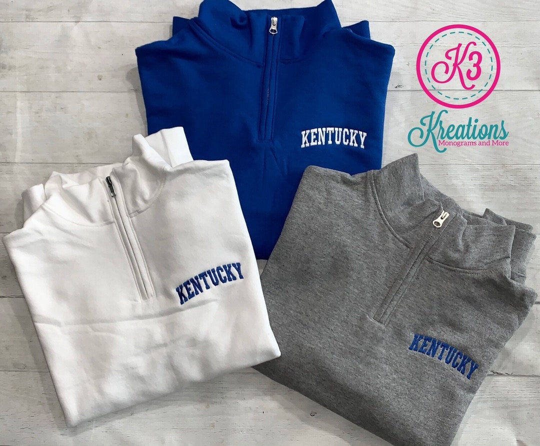 Adult Kentucky Quarterzip Sweatshirt, Kentucky 1/4 Zip, Kentucky