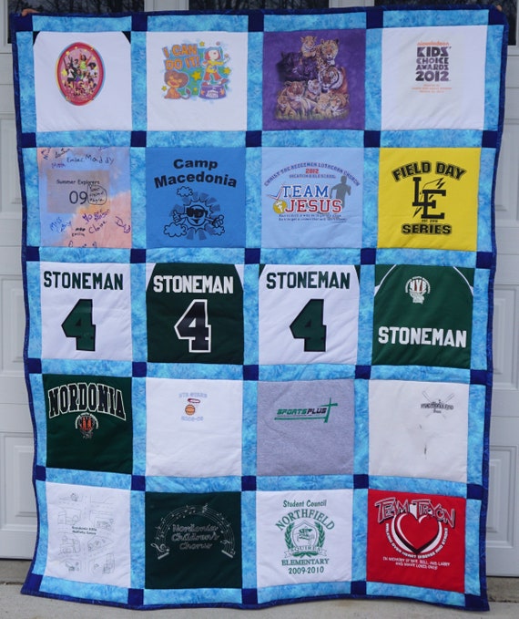 TShirt Quilt 20 TShirts 4 Squares W x 5 Squares H Etsy
