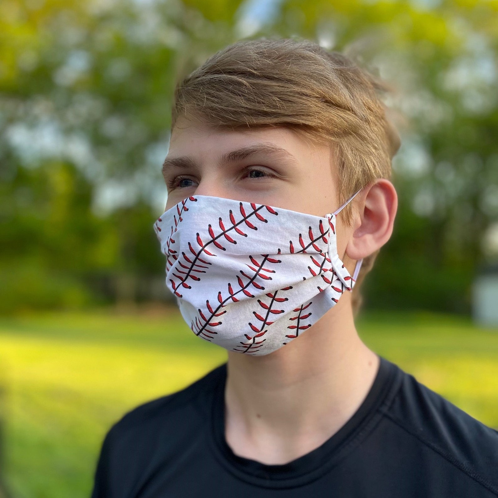 REUSEABLE FACE MASK Baseball Double Layer of 100 Cotton Etsy