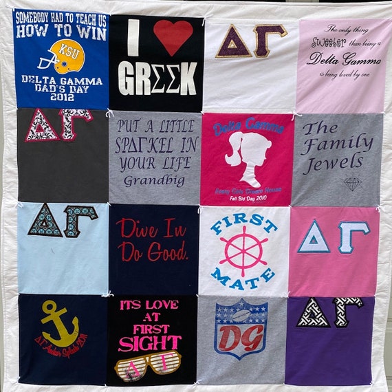 T-SHIRT QUILT 16 T-shirts 4 Squares W X 4 Squares H 