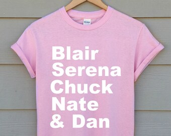 gossip girl shirt - tv show tshirt - blair and serena