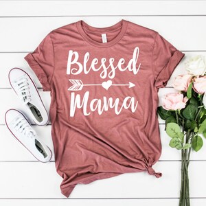 Blessed mama shirt / mom shirt / shirts for mom / mother's day gift / Bella canvas shirt image 1