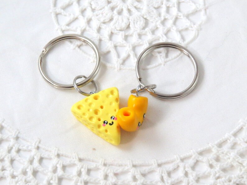 Mac and Cheese Best Friend Keychains Best Friend Keychains Etsy