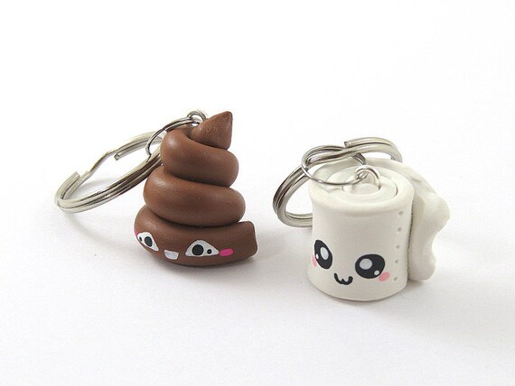 BFF Keychain, Pee and Poo Keychain, Best Friend Keychain, Best Friends, Poop,  Pee, Poop Keychain, Pee Keychain, Toilet Humor 