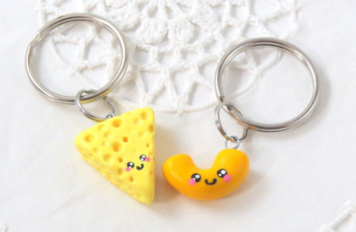 Mac and Cheese Best Friend Keychains Best Friend Keychains Etsy