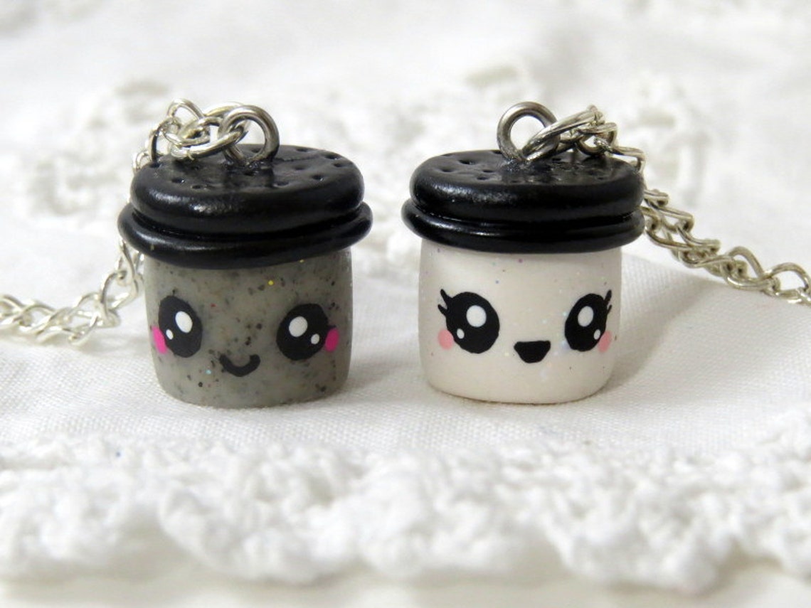 Salt and Pepper Best Friend Necklaces BFF Necklaces Etsy