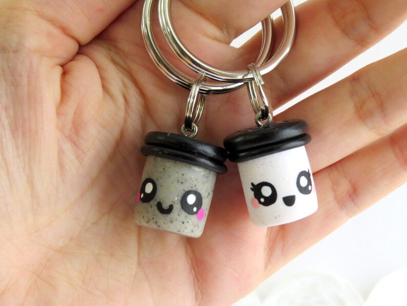 Salt and pepper best friend keychains BFF keychains Etsy