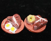 Various Other Clay Mini Food Clay Food Nichos Mexicanos Nicho DIY Mini Stake and Eggs Mini Ofrenda Pizza on a Box Ofrenda food