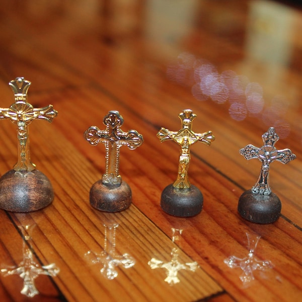 Religious Miniature Items / Mini Crosses / Nicho DIY / Religious / Religious mini candles / Ofrenda / Candles / Day of the Death / Altar