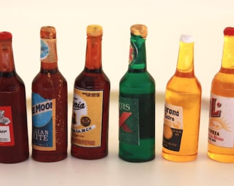 Mini Resin Mexican Beer Bottles: DIY Nichos Ofrenda