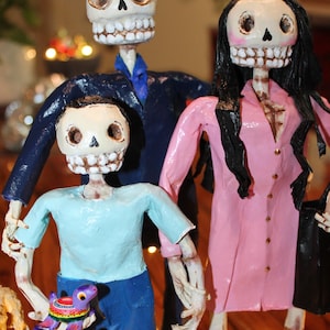 Dia de los Muertos Art / Day of the dead / Folk Art / Custom Skulls / Altar Figurines / Valentine&#39;s Day Gifts / Mother&#39;s Day Gifts