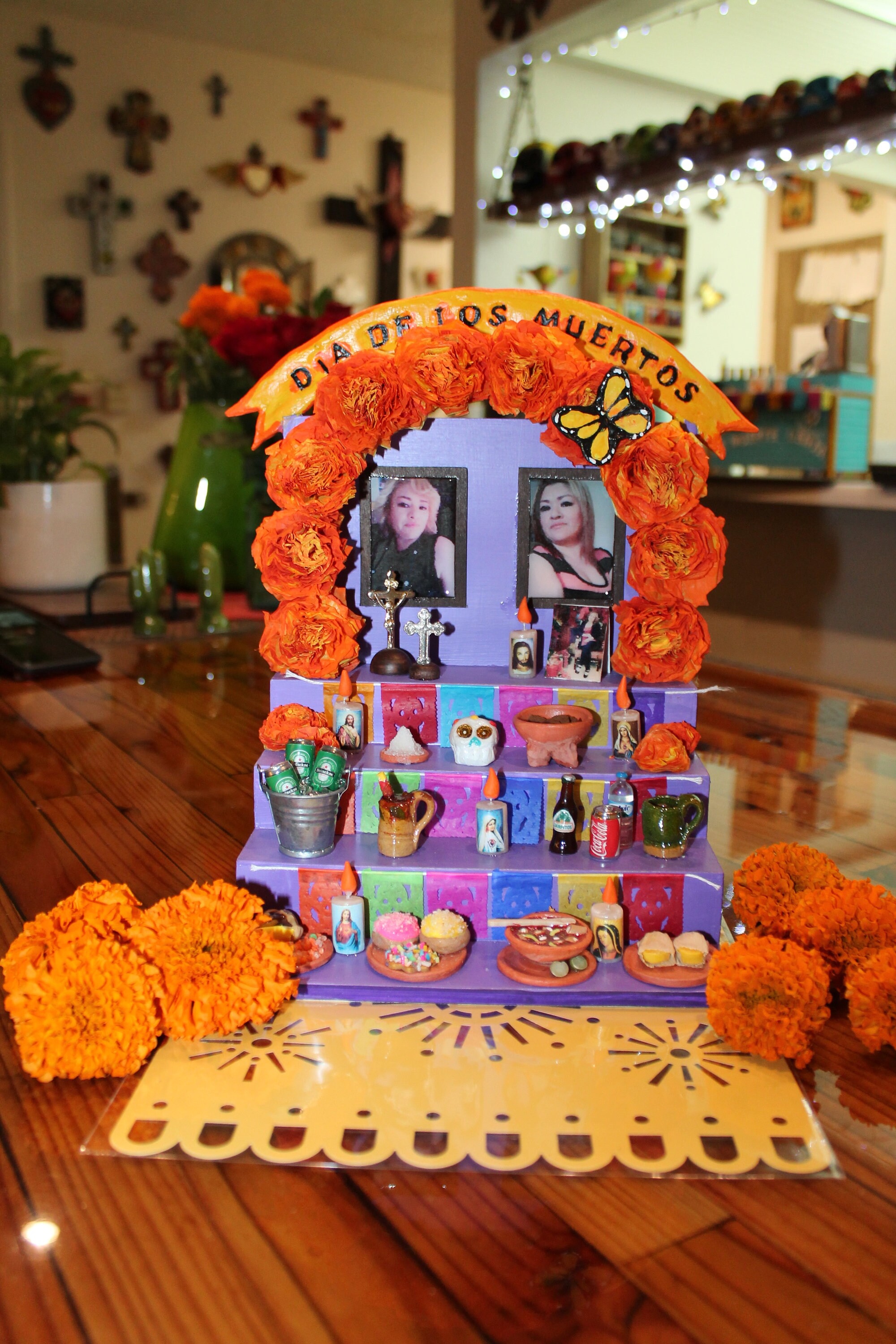 Vintage 3pc Day of the Dead Día de Muertos Miniature Tombstones, Grave