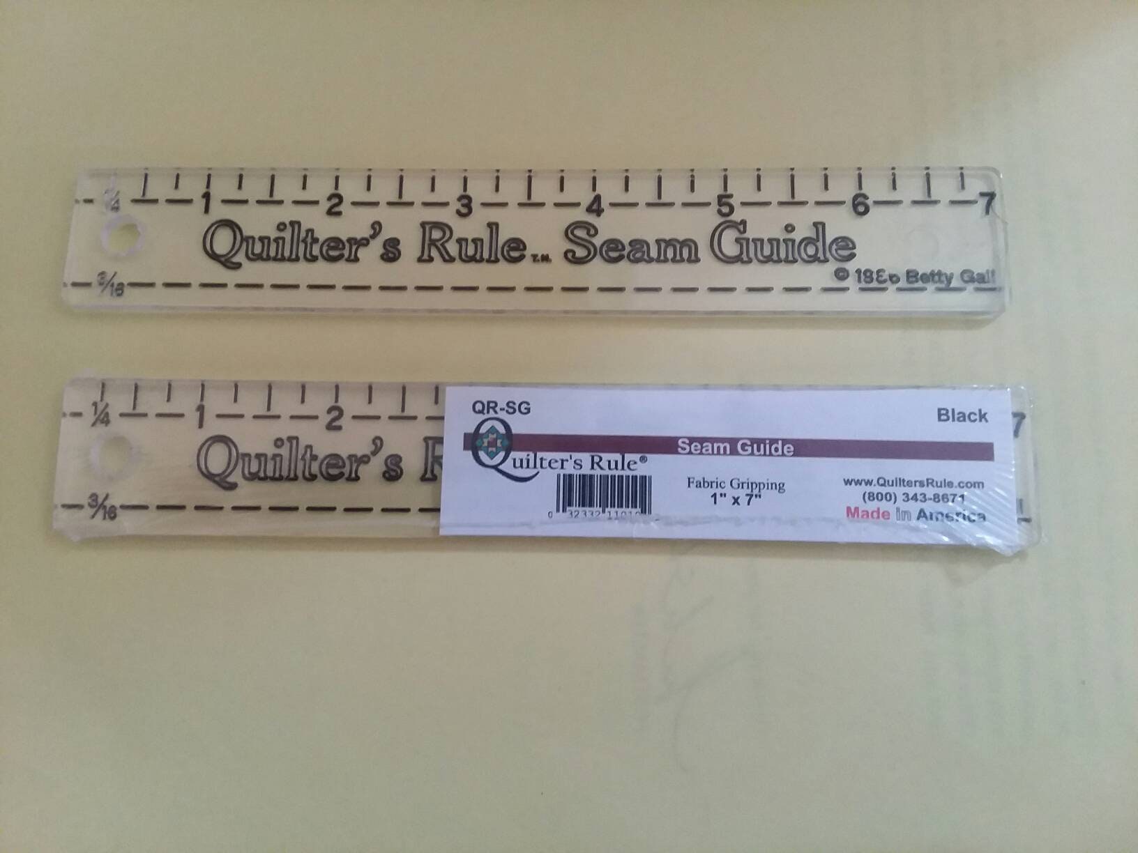Seam Guide Ruler Set 6Pcs, 2 Magnetic Seam Guid and Seam Allowance  Ruler,Seam Gauge for 1/8 to 2 Inch Straight Line Hems