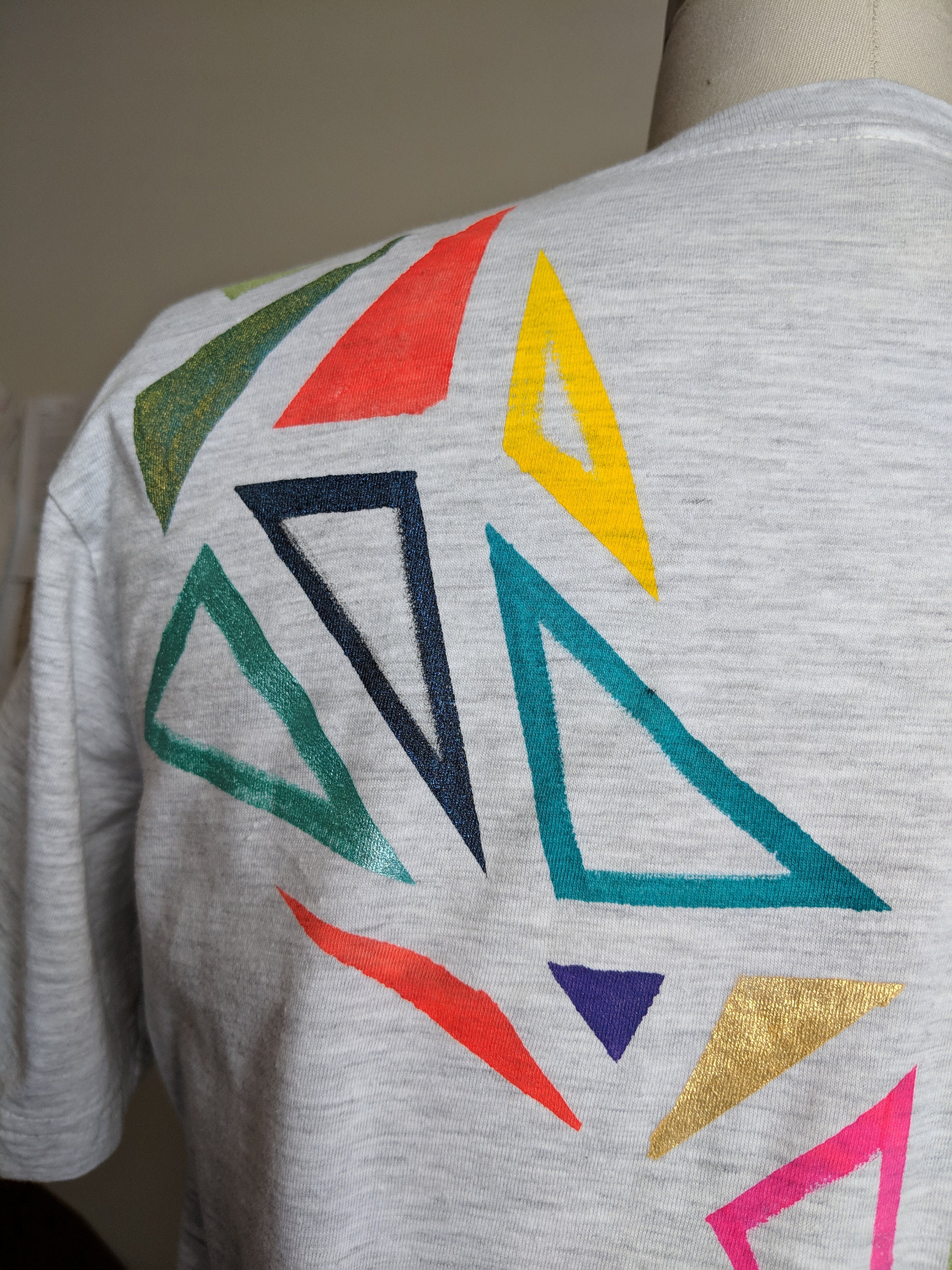 Hand Painted T-shirt Triangles - Etsy