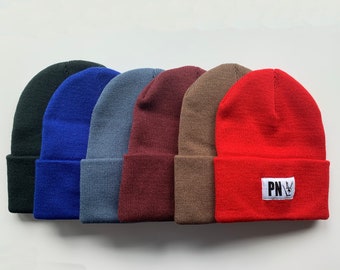 PNW Cuffed Knit Beanie, pnw gift, westside, upper left usa, west is best, patch beanie, tacoma beanie, seattle beanie, portland beanie