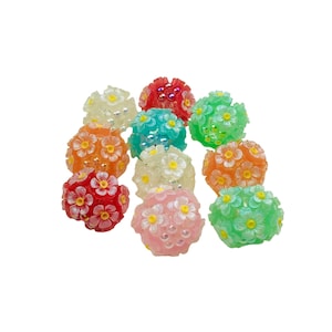 22mm Ball Beads Mixed Flower Fancy Beads Chunky Beads, Fancy Beads for Pen DIY