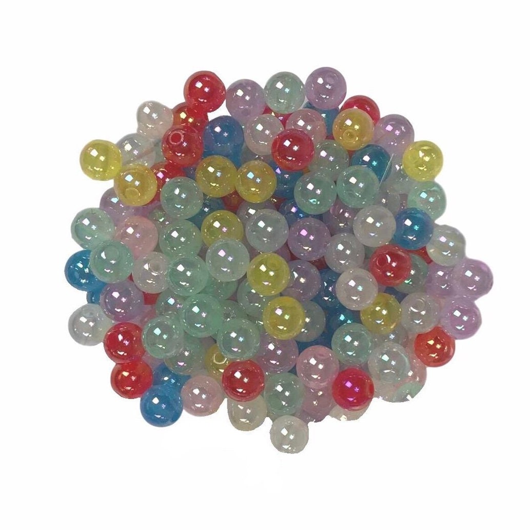 10 mm Jelly Beads Round Beads small beads for bracelets. DIY Etsy