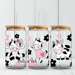 16 Unzen DIGITAL DOWNLOAD - süsse Kühe UVDTF png