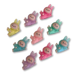 Clearance! 3 Piece Pack, 25mm 3D Monster PVC Focal Beads - Laying on side, for Beadable Pens, Keychains - 3 Piece Pack